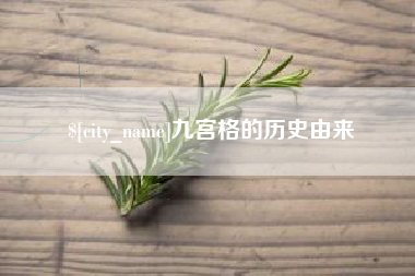 鄄城九宫格的历史由来