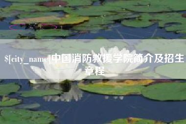 鄄城中国消防救援学院简介及招生章程