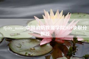 鄄城中国消防救援学院2019录取分数线