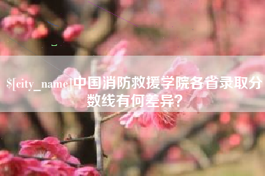 鄄城中国消防救援学院各省录取分数线有何差异？