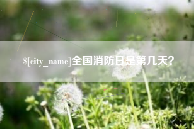鄄城全国消防日是第几天？
