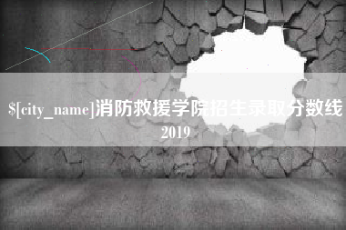 鄄城消防救援学院招生录取分数线2019