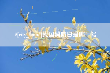 鄄城我国消防日是哪一号