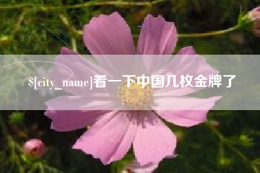 鄄城看一下中国几枚金牌了
