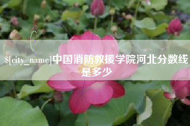 鄄城中国消防救援学院河北分数线是多少