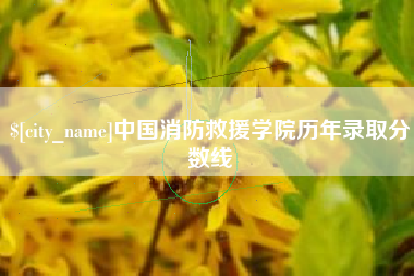 鄄城中国消防救援学院历年录取分数线