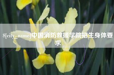 鄄城中国消防救援学院招生身体要求