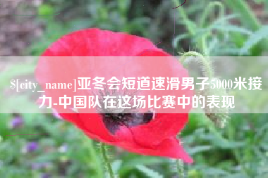 鄄城亚冬会短道速滑男子5000米接力-中国队在这场比赛中的表现