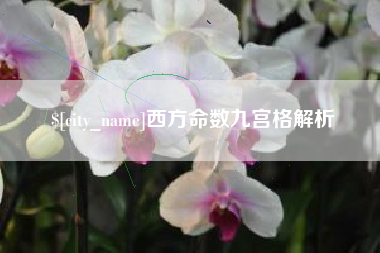 鄄城西方命数九宫格解析