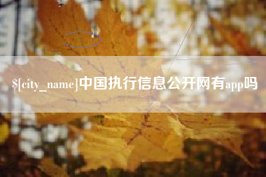 鄄城中国执行信息公开网有app吗