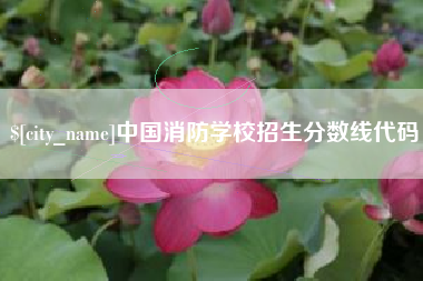 鄄城中国消防学校招生分数线代码