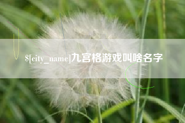 鄄城九宫格游戏叫啥名字