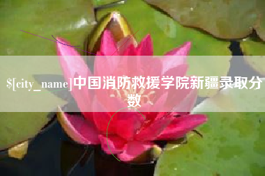 鄄城中国消防救援学院新疆录取分数