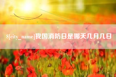 鄄城我国消防日是哪天几月几日