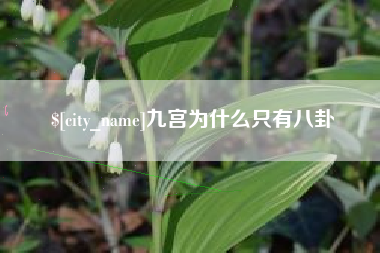 鄄城九宫为什么只有八卦