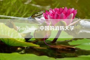 鄄城中国的消防大学