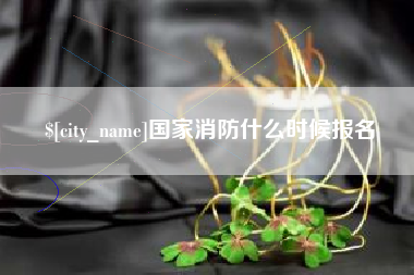 鄄城国家消防什么时候报名