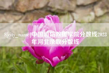 鄄城中国消防救援学院分数线2023年河北录取分数线