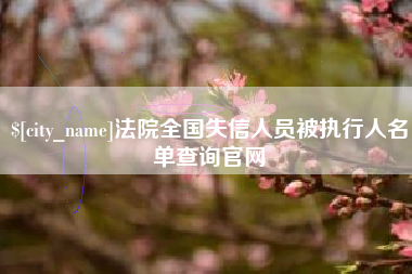鄄城法院全国失信人员被执行人名单查询官网