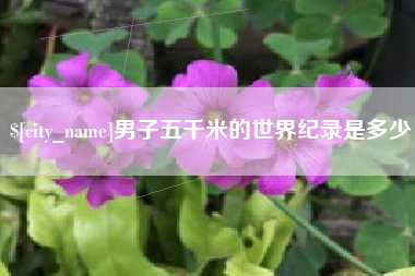 鄄城男子五千米的世界纪录是多少