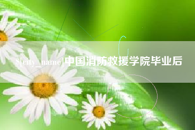 鄄城中国消防救援学院毕业后