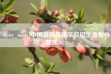 鄄城中国消防救援学院招生录取分数线2021