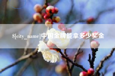 鄄城中国金牌能拿多少奖金
