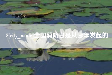 鄄城全国消防日是从哪年发起的