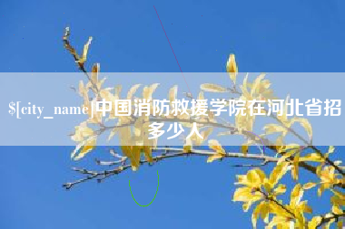 鄄城中国消防救援学院在河北省招多少人