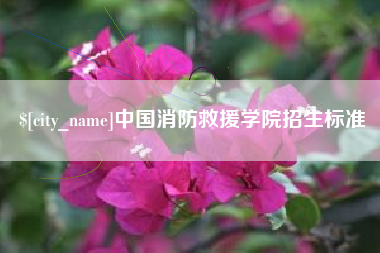 鄄城中国消防救援学院招生标准