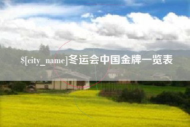 鄄城冬运会中国金牌一览表