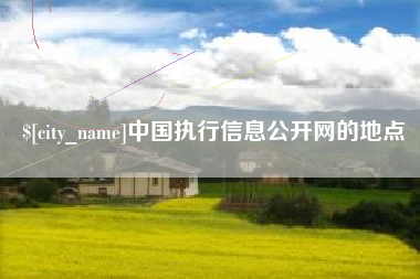 鄄城中国执行信息公开网的地点
