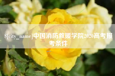 鄄城中国消防救援学院2020高考报考条件