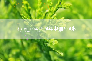 鄄城2020年中国5000米