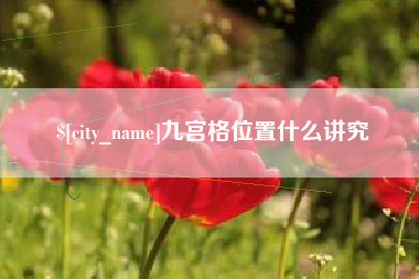 鄄城九宫格位置什么讲究